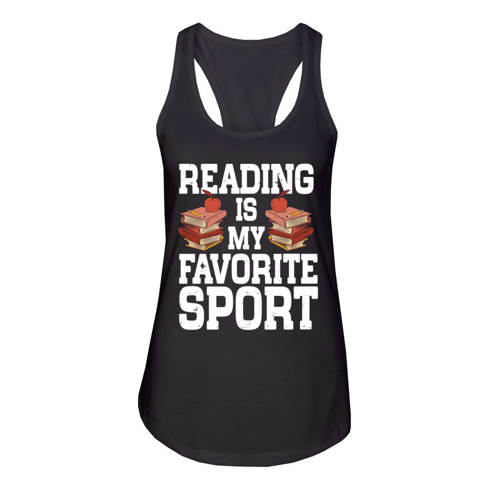 Reading Is My Favorite Sport Bookworm Women's Racerback Tank