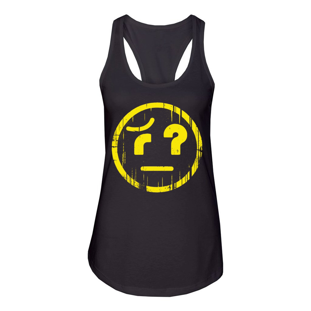 Weird Emoticon Yellow Women's Racerback Tank