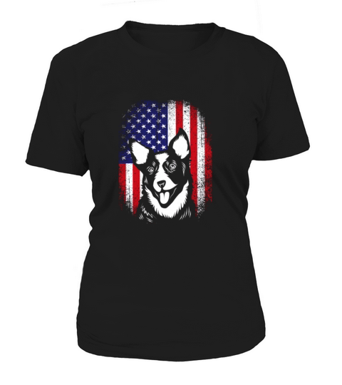 4th Of July Vintage US Flag Australian Cattle Dog Women's T-Shirt