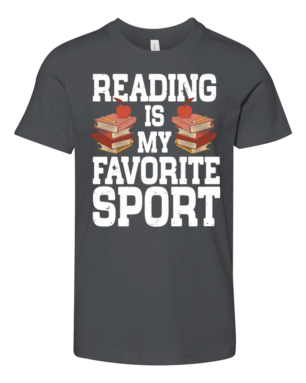 Reading Is My Favorite Sport Bookworm Youth Unisex Jersey Tee