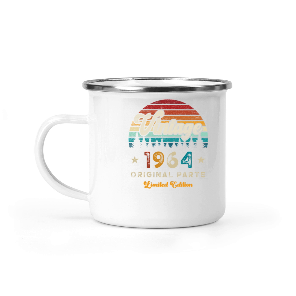 Vintage 1964 Birthday Retro Camping Mug