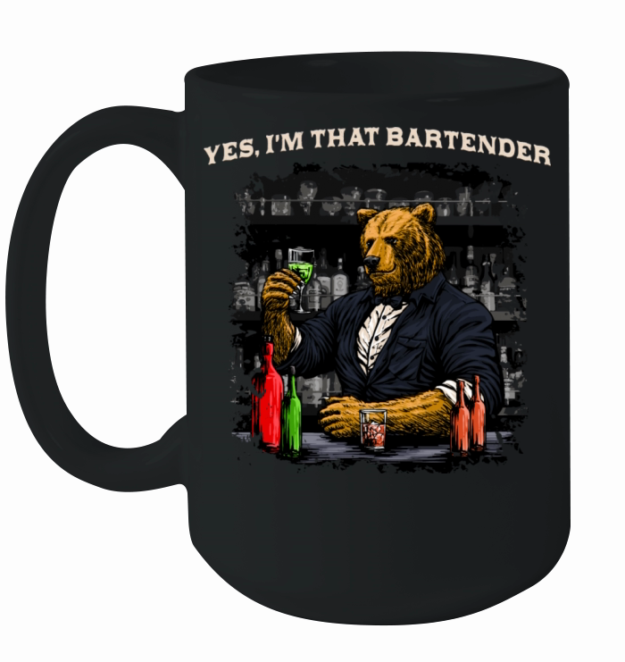 Yes Im That Bartender Funny Bartending Humor Mixol Ceramic Mug
