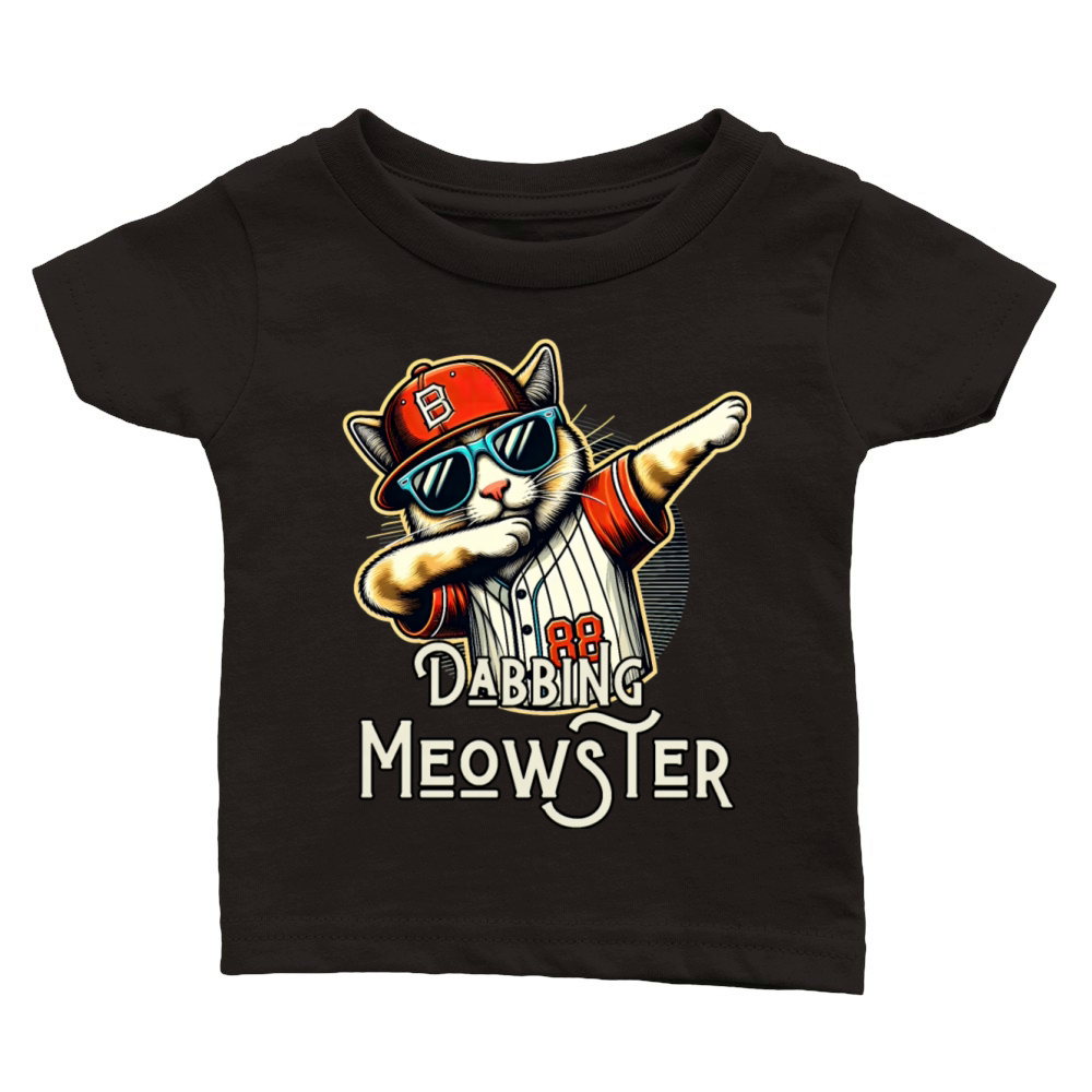 Dabbing Meowster Classic Baby Crewneck T-shirt