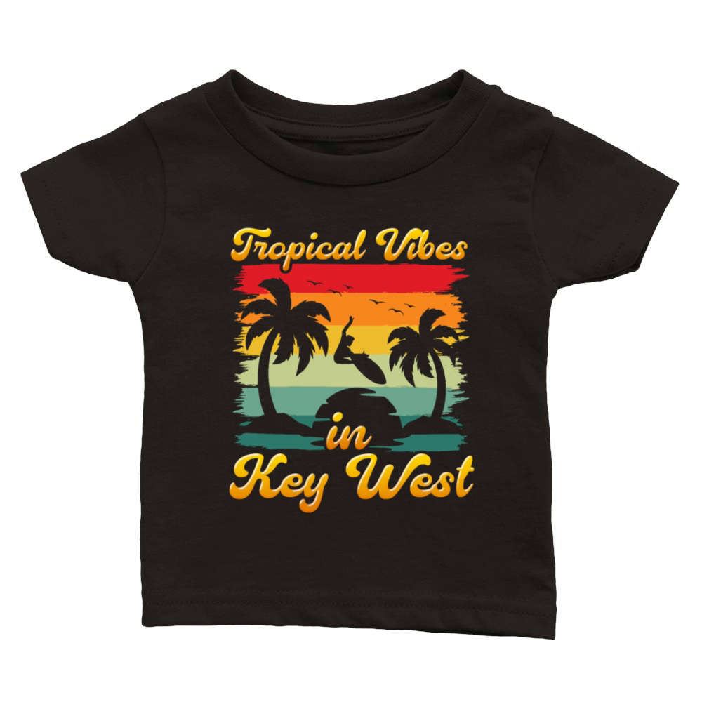 Florida TROPICAL VIBES IN KEY-WEST Vintage Classic Baby Crewneck T-shirt