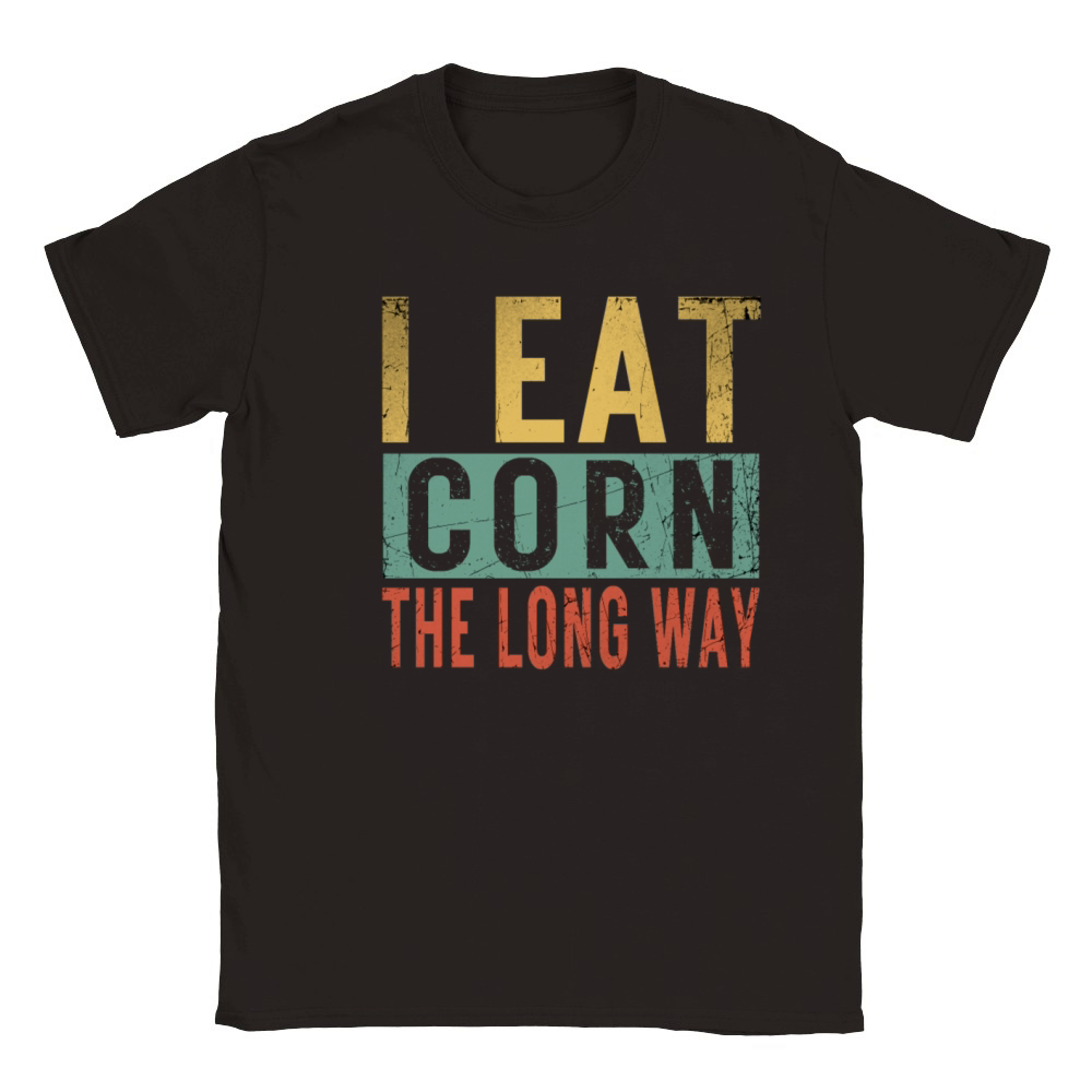 I Eat Corn The Long Way Airport Inappropriate Emba Classic Kids Crewneck T-shirt