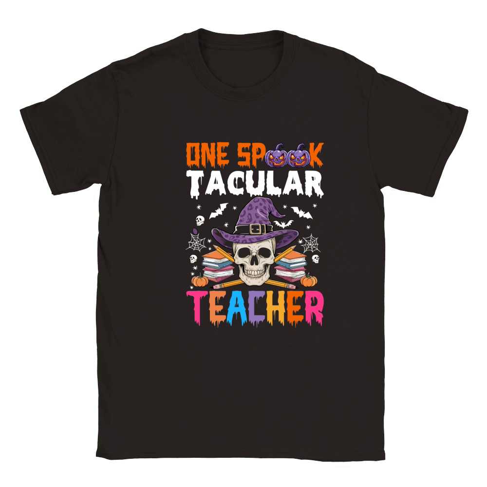 One Spook Tacular Teacher Classic Kids Crewneck T-shirt