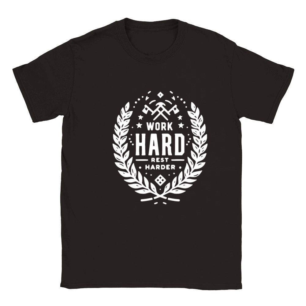 Work Hard Rest Harder Classic Kids Crewneck T-shirt