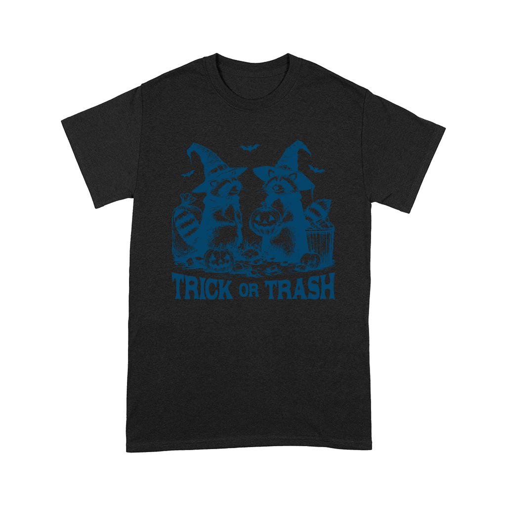 Trick Or Trash Halloween L Blue Comfort T-shirt