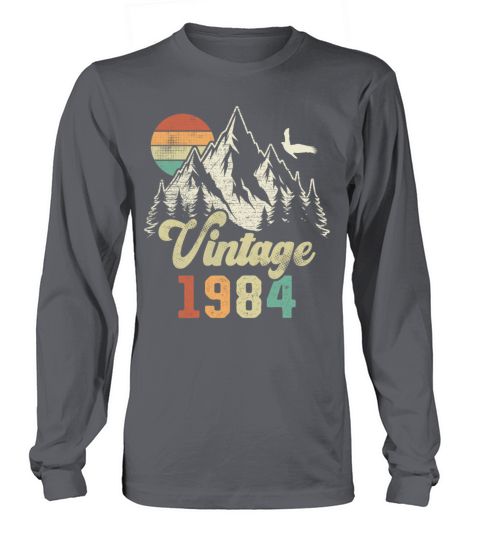 Vintage 1984 Birthday Mountains Eagle Long sleeved Unisex