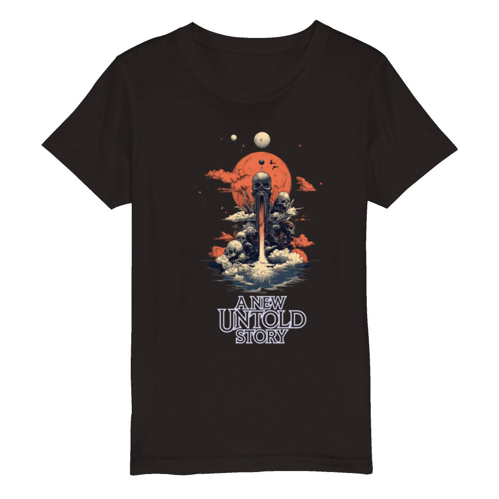 A New Untold Story Dark Fantasy Shirt Design Organic Kids Crewneck T-shirt