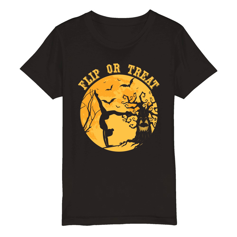 Flip or Treat Organic Kids Crewneck T-shirt