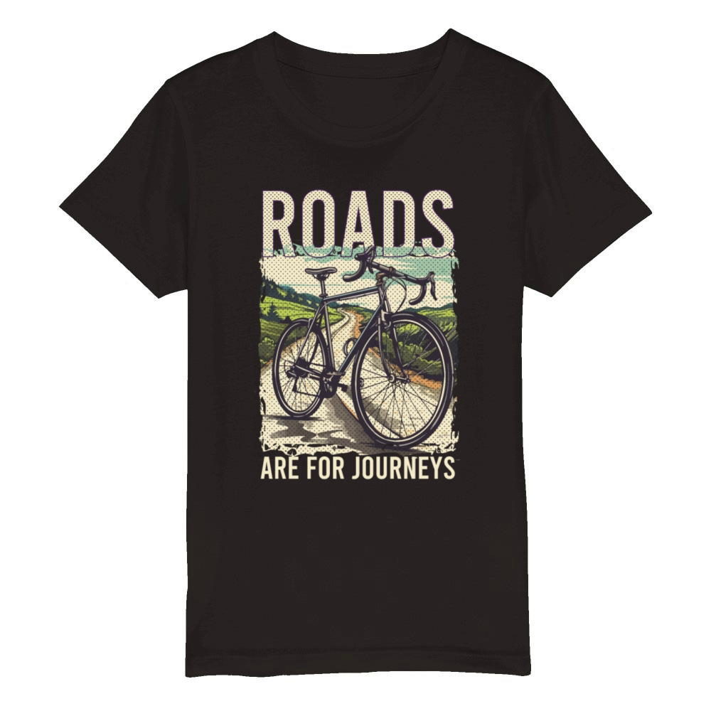 Vintage Commuter Cyclist City Biking Urban Cycling Organic Kids Crewneck T-shirt