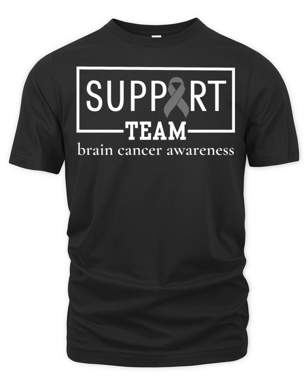 Brain Cancer Awareness Support Team Organic Unisex T-shirt