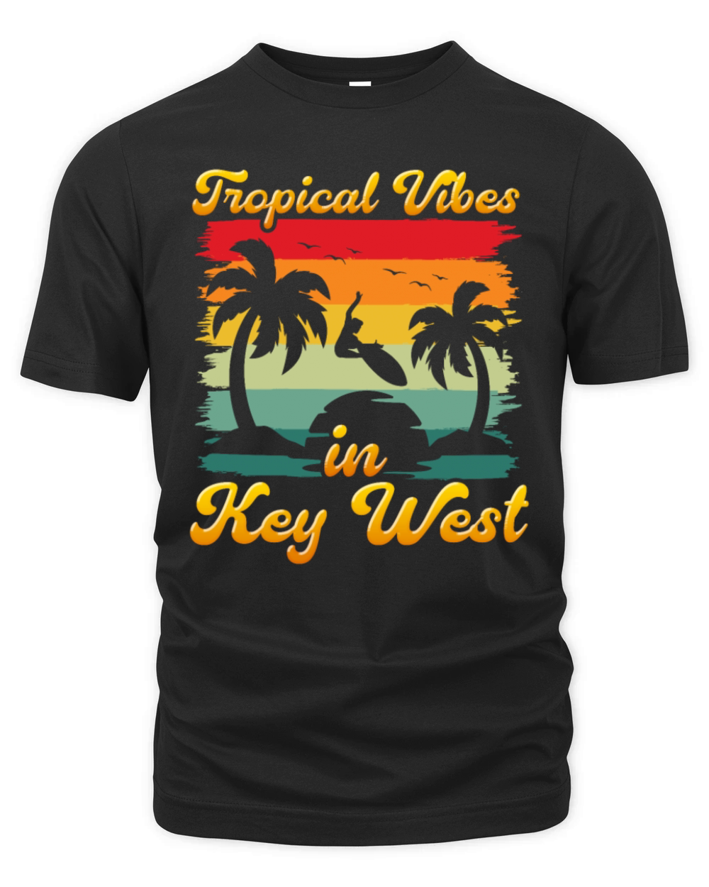 Florida TROPICAL VIBES IN KEY-WEST Vintage Organic Unisex T-shirt