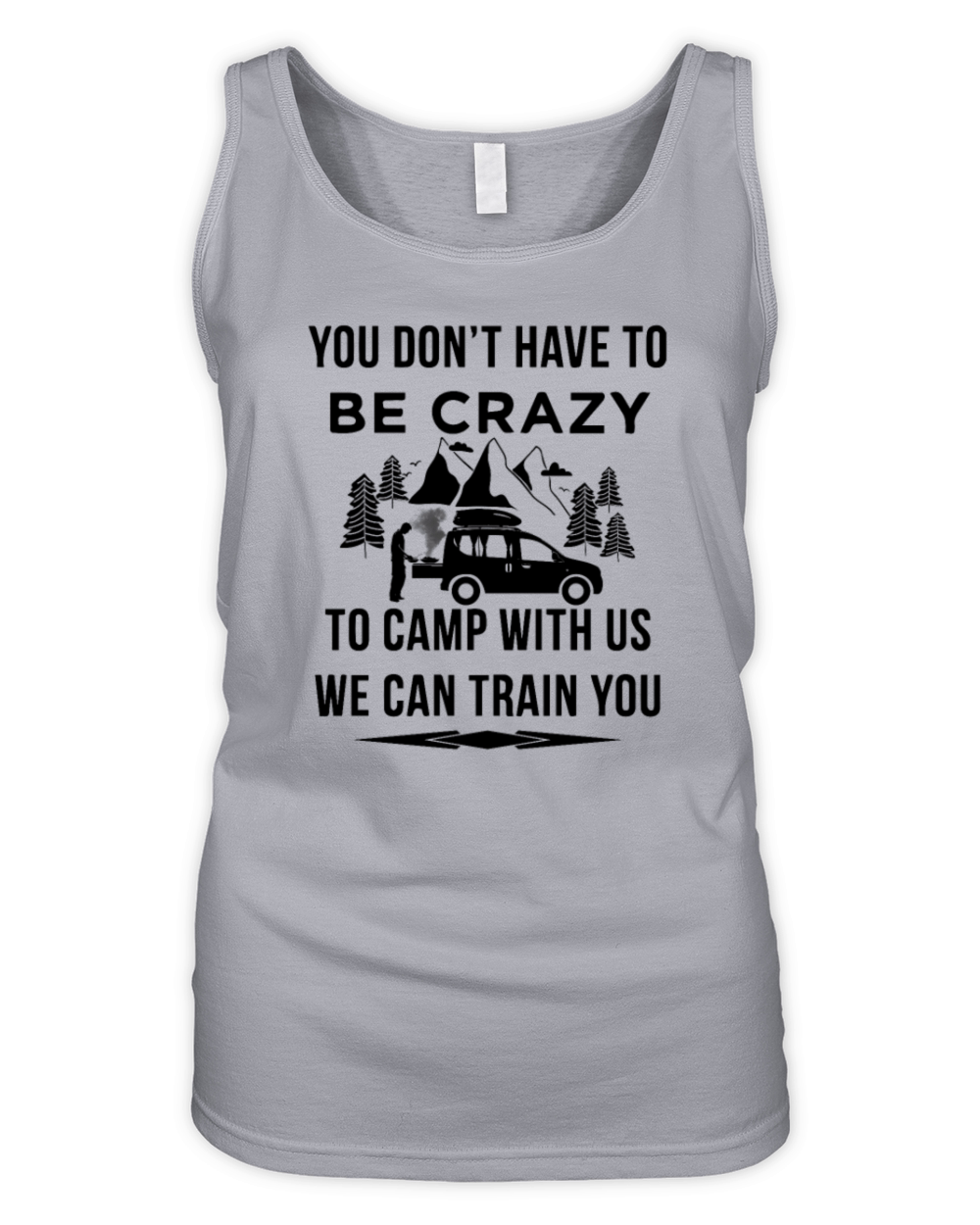 Camping-Camper Microcamper Travel-Caravan Quote Organic Women's Tank Top