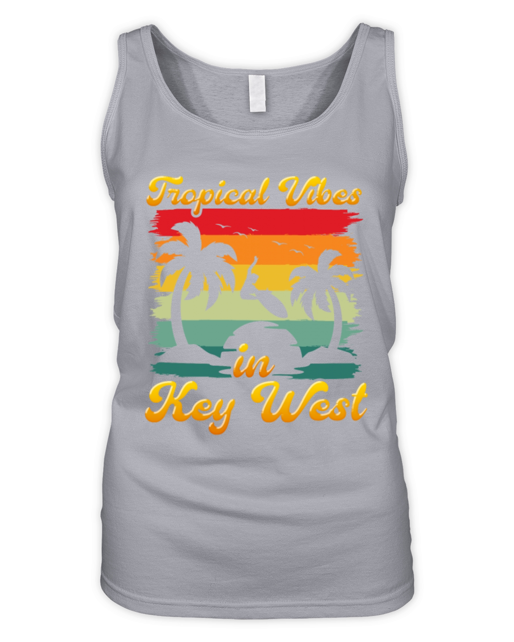 Florida TROPICAL VIBES IN KEY-WEST Vintage Organic Women's Tank Top