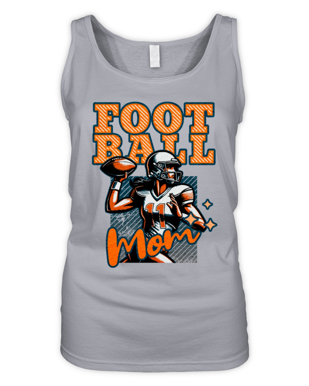 Vintage Football Mom Retro Style Organic Women's Tank Top