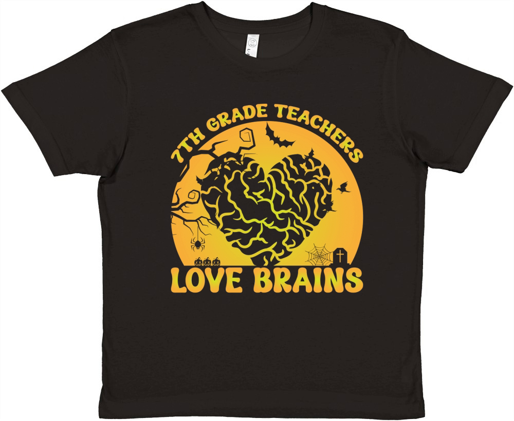 7th Grade Teachers Love Brain Premium Kids Crewneck T-shirt