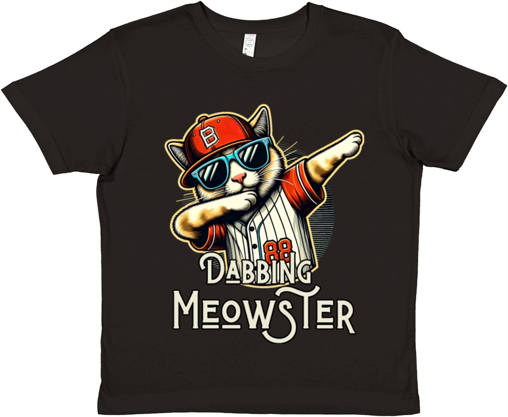 Dabbing Meowster Premium Kids Crewneck T-shirt