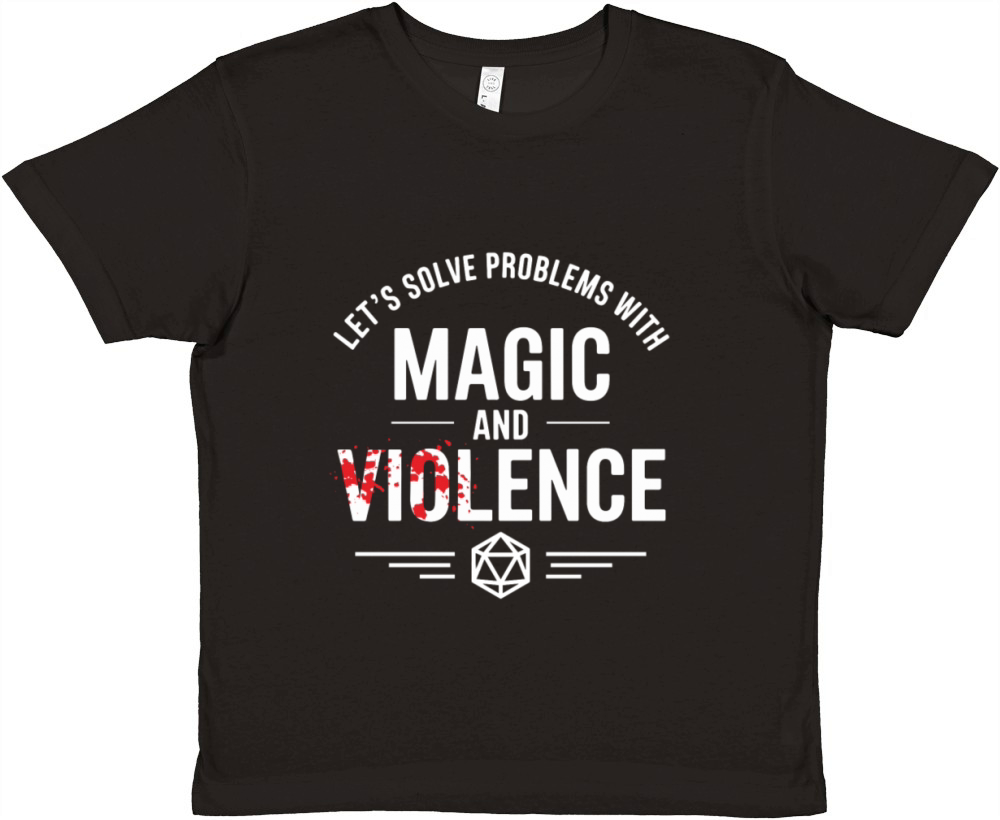 Lets Solve Problems With Magic and Violence Premium Kids Crewneck T-shirt
