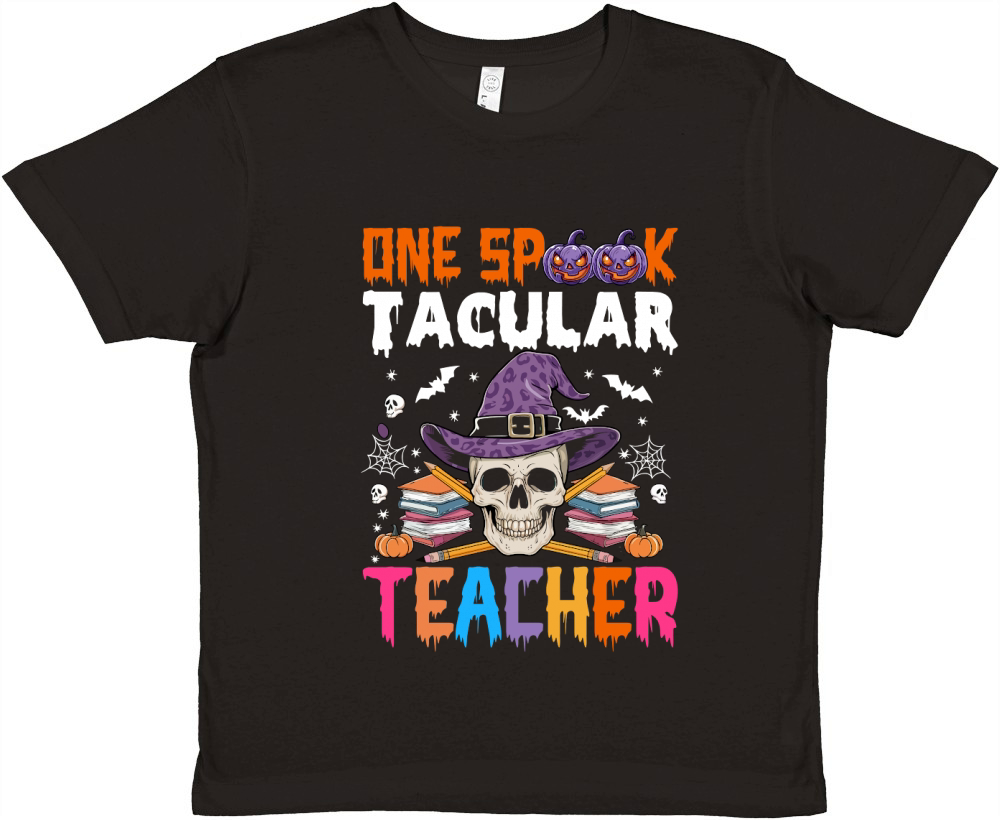 One Spook Tacular Teacher Premium Kids Crewneck T-shirt