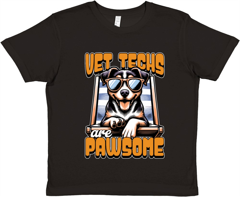 Vet Techs Are Pawsome Veterinary Practitioner Premium Kids Crewneck T-shirt
