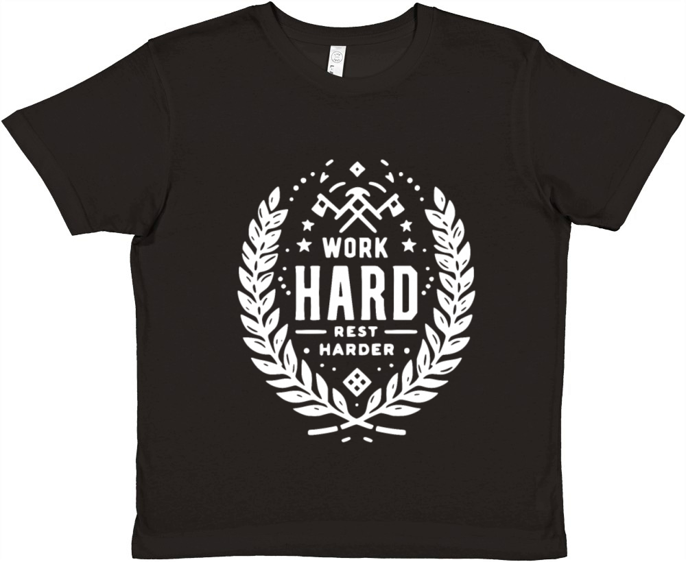 Work Hard Rest Harder Premium Kids Crewneck T-shirt