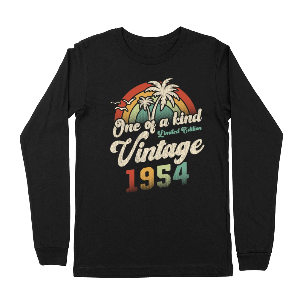 Vintage 1954 Birthday Palm Trees Premium Long Sleeve