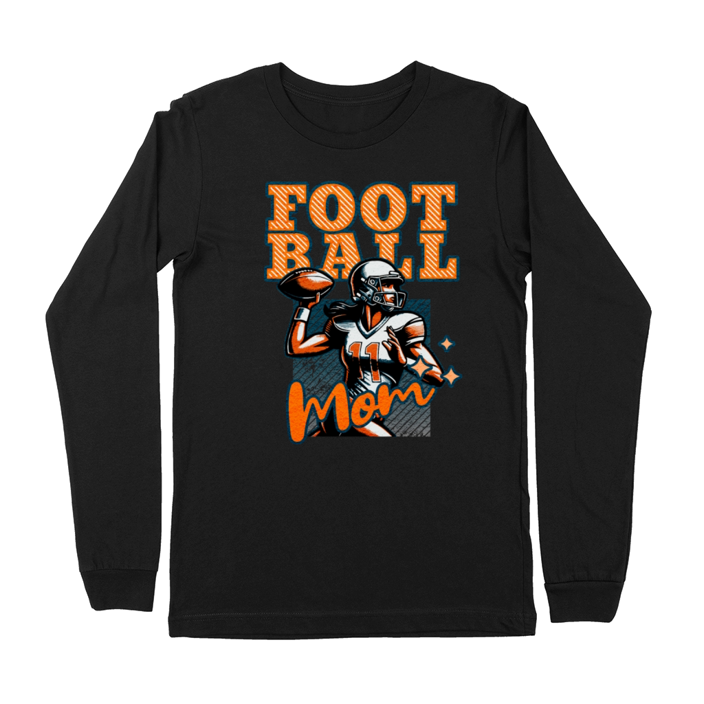 Vintage Football Mom Retro Style Premium Long Sleeve