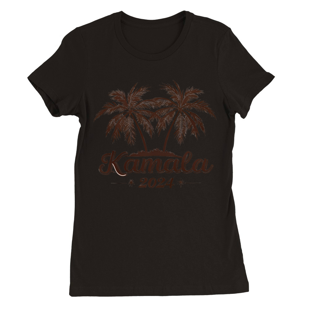 coconut trees kamala harris Premium Womens Crewneck T-shirt