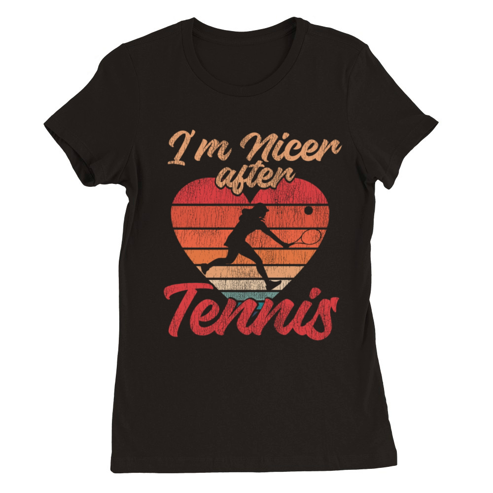Funny Tennis Player Racket Im Premium Womens Crewneck T-shirt