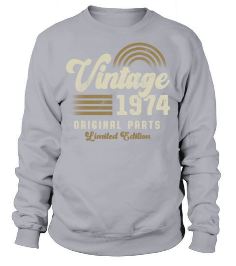 Vintage 1974 Birthday Retro Sweatshirt Unisex