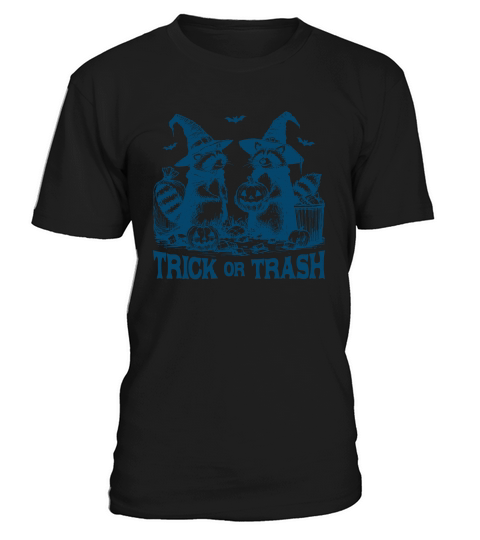 Trick Or Trash Halloween L Blue T-Shirt Unisex