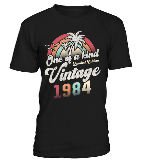 Vintage 1984 Birthday Palm Trees T-Shirt Unisex