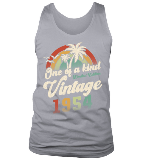 Vintage 1954 Birthday Palm Trees Tank Top Unisex