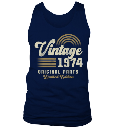 Vintage 1974 Birthday Retro Tank Top Unisex