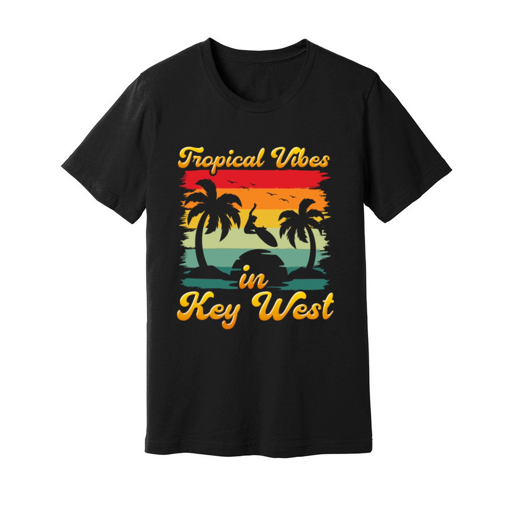 Florida TROPICAL VIBES IN KEY-WEST Vintage Unisex Jersey Tee