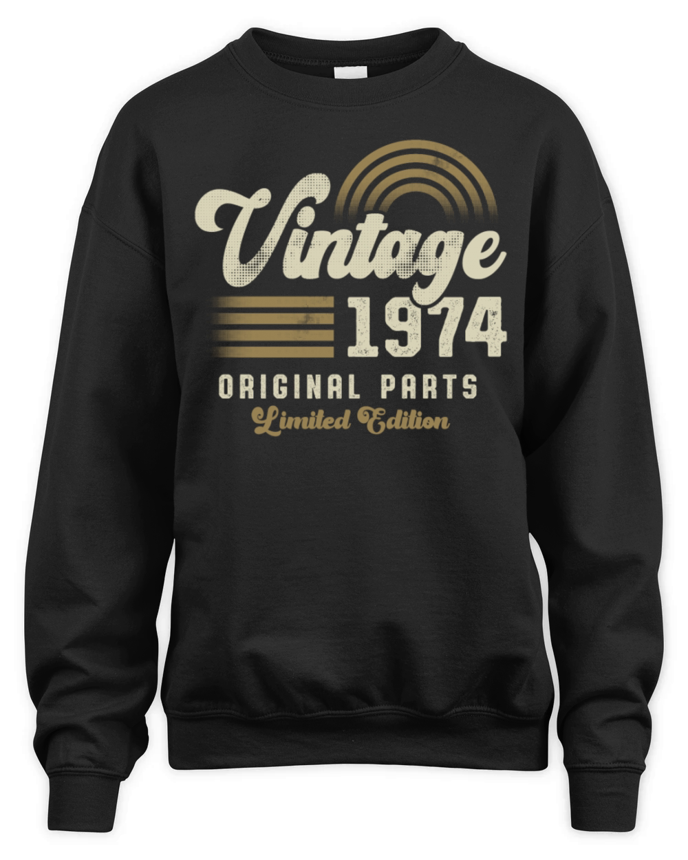 Vintage 1974 Birthday Retro Unisex Premium Crewneck Sweatshirt