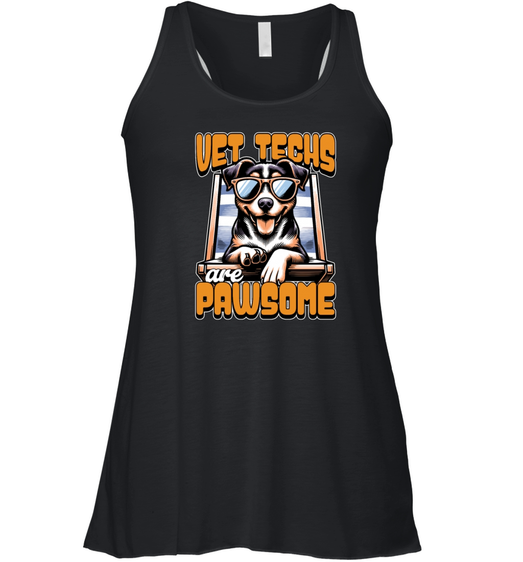 Vet Techs Are Pawsome Veterinary Practitioner Women's Flowy Tank Top