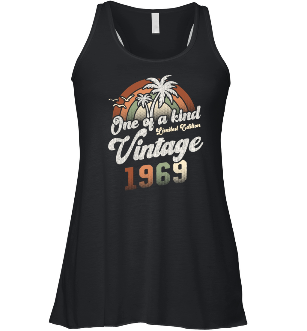 Vintage 1969 Birthday Palm Trees Women's Flowy Tank Top