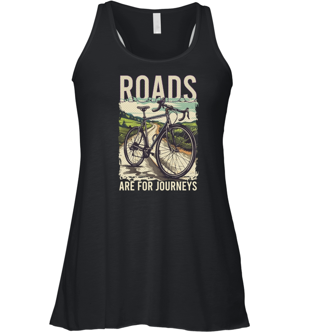 Vintage Commuter Cyclist City Biking Urban Cycling Women's Flowy Tank Top