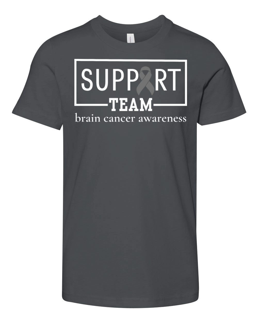Brain Cancer Awareness Support Team Youth Unisex Jersey Tee