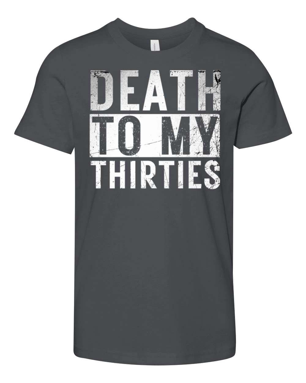 Death to my Thirties Birthday 30s Halloween Skelet Youth Unisex Jersey Tee