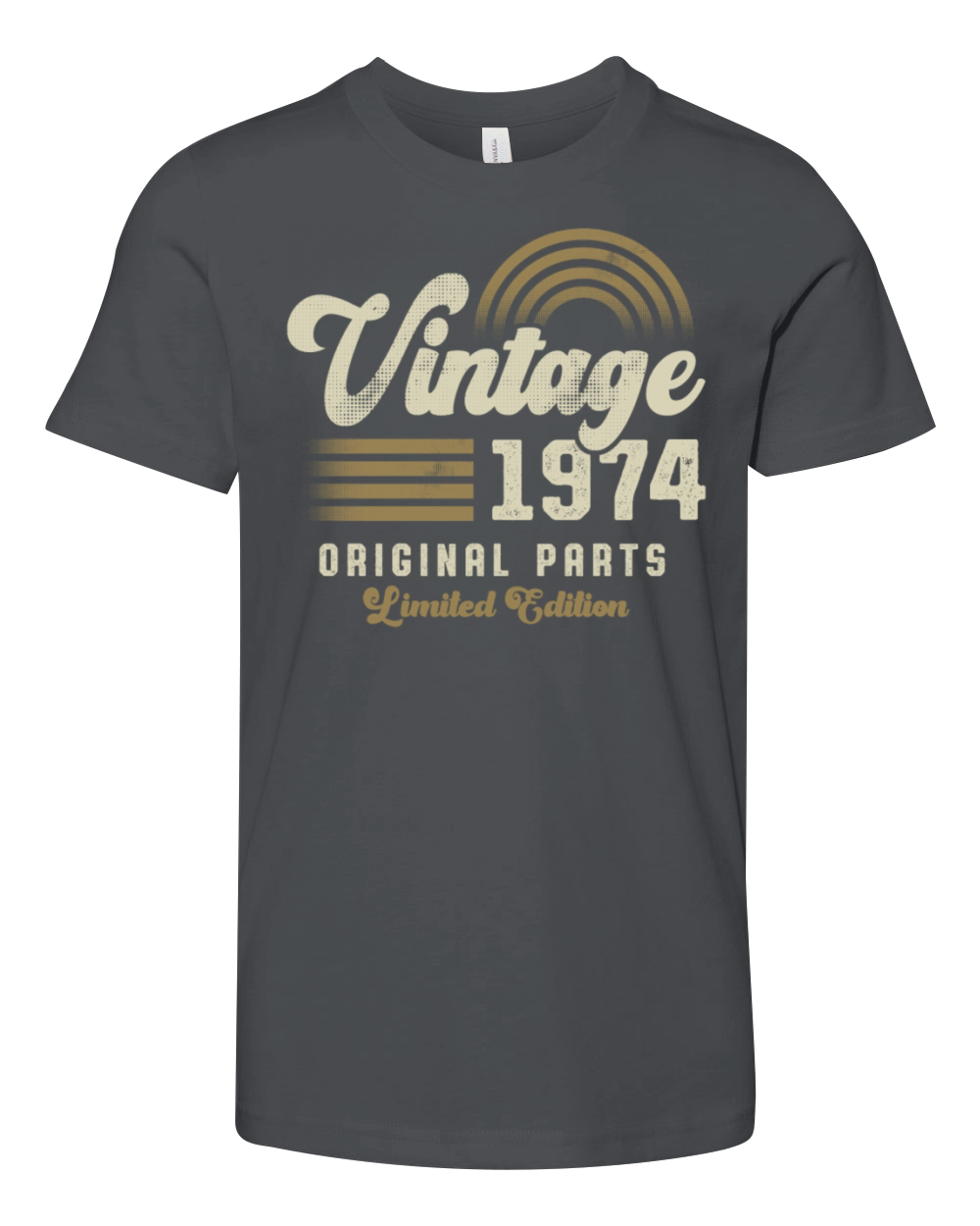 Vintage 1974 Birthday Retro Youth Unisex Jersey Tee