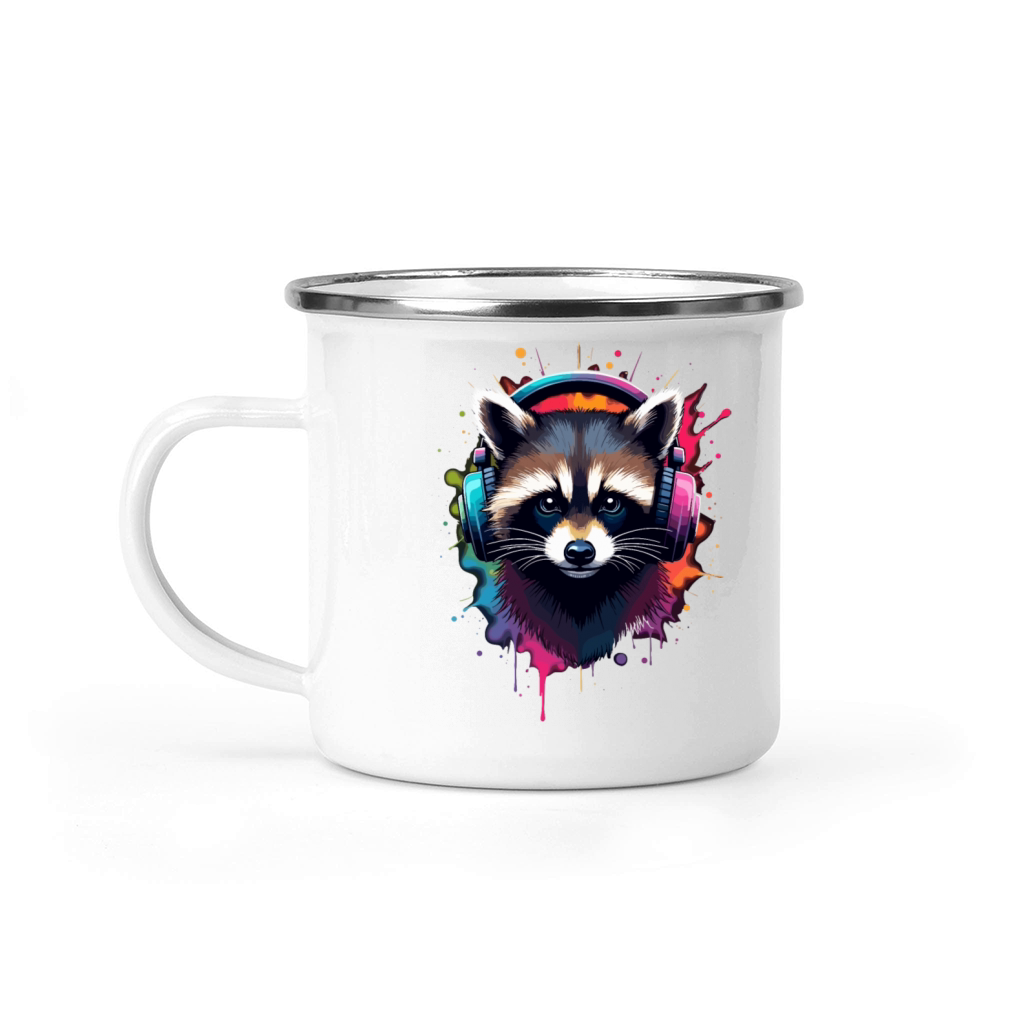 Cool Raccoon DJ Concert Festival Music Costume Camping Mug