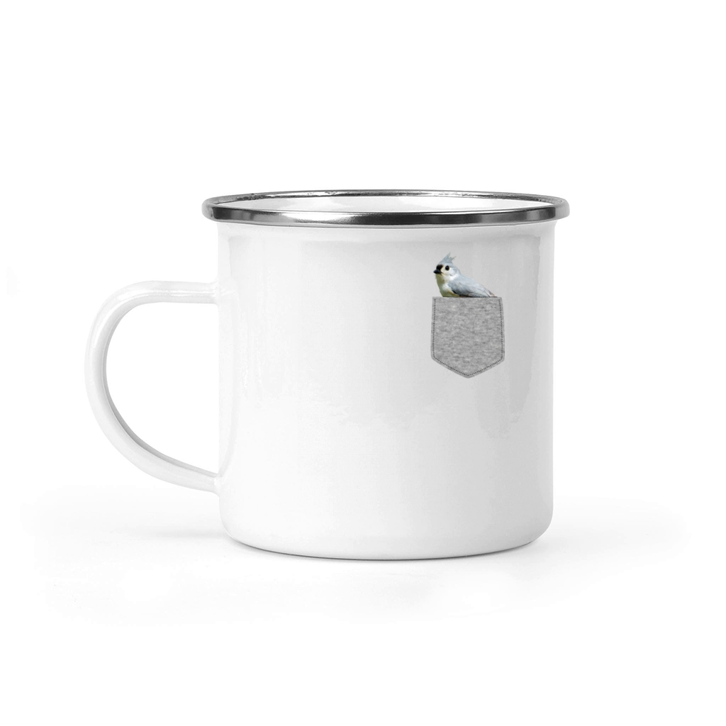 Fake Pocket Tufted Titmouse T-Shirt - Funny Bird Camping Mug