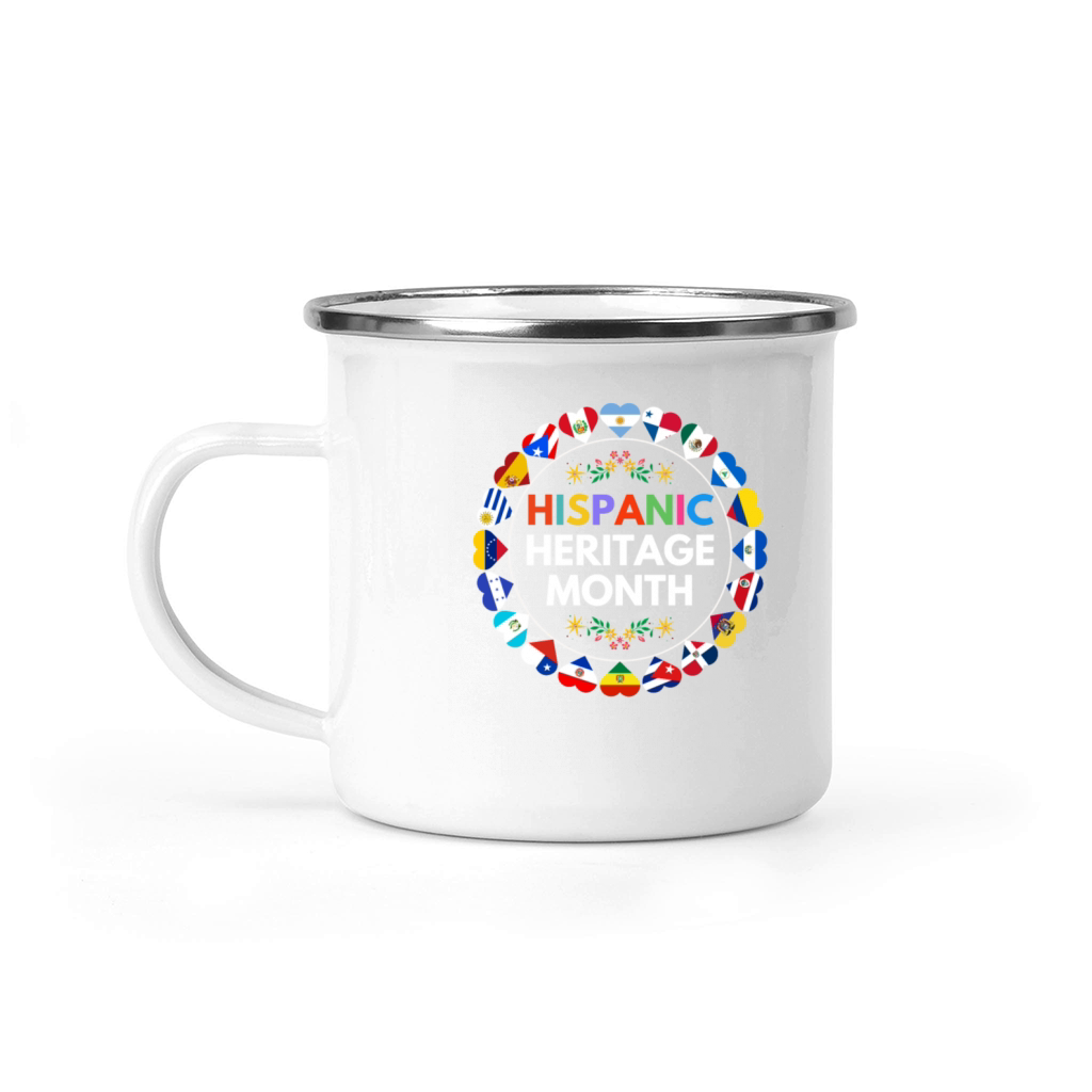 Hispanic heritage month all countries celebration Camping Mug