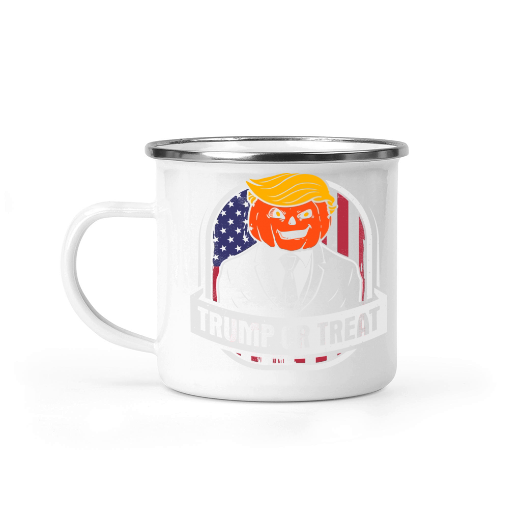 Trump or TreatHalloween Trumpkin Camping Mug