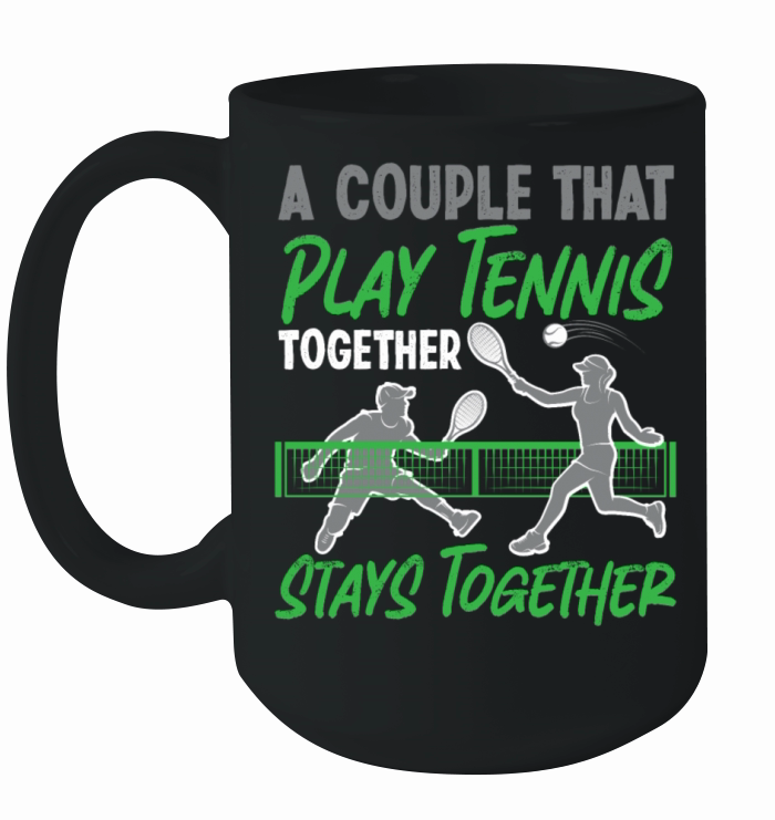 Funny Tennis Player Racket Couple Ceramic Mug