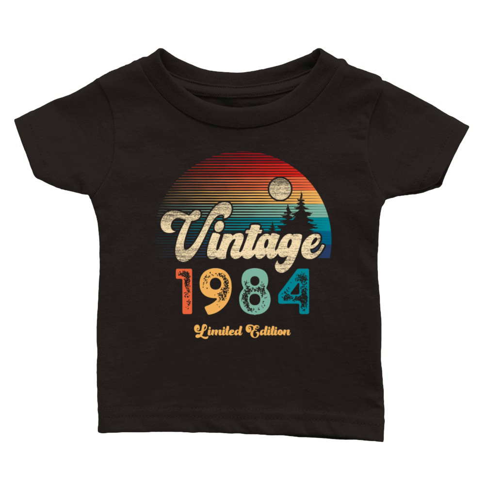 Vintage 1984 Birthday Retro Classic Baby Crewneck T-shirt